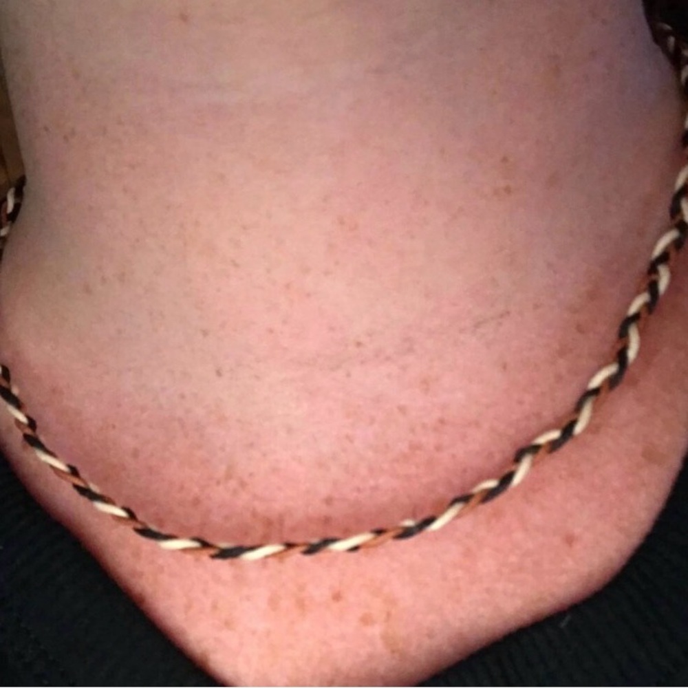 Black and Tan Twisted Necklace